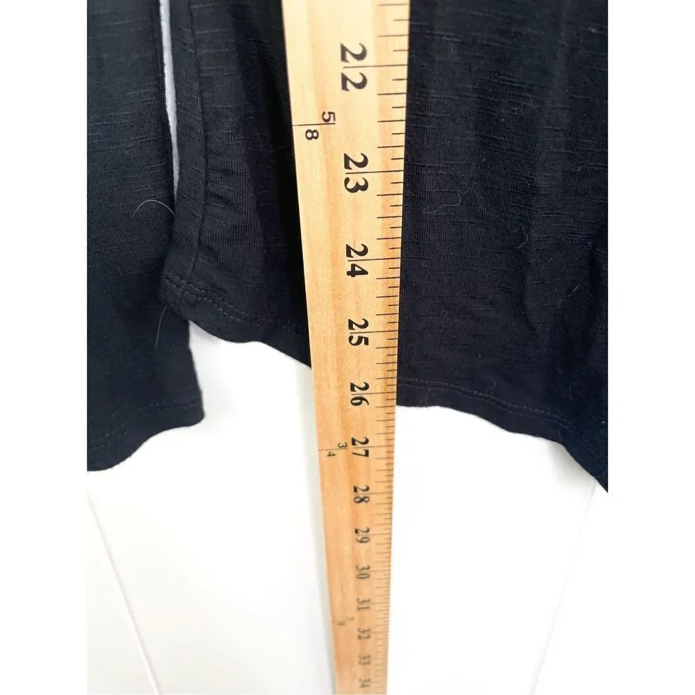 Anthropologie Meadow Rue Bobbin Crochet Lace Long Sleeve‎ Black Top Size Small